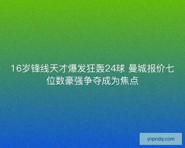 16岁锋线天才爆发狂轰24球 曼城报价七位数豪强争夺成为焦点 16岁锋线天才爆发狂轰24球 曼城报价七位数豪强争夺成为焦点